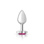 Pink Heart Silver Plug