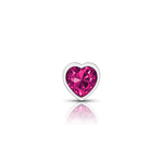 Pink Heart Silver Plug