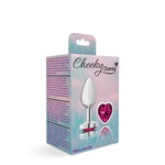 Pink Heart Silver Plug